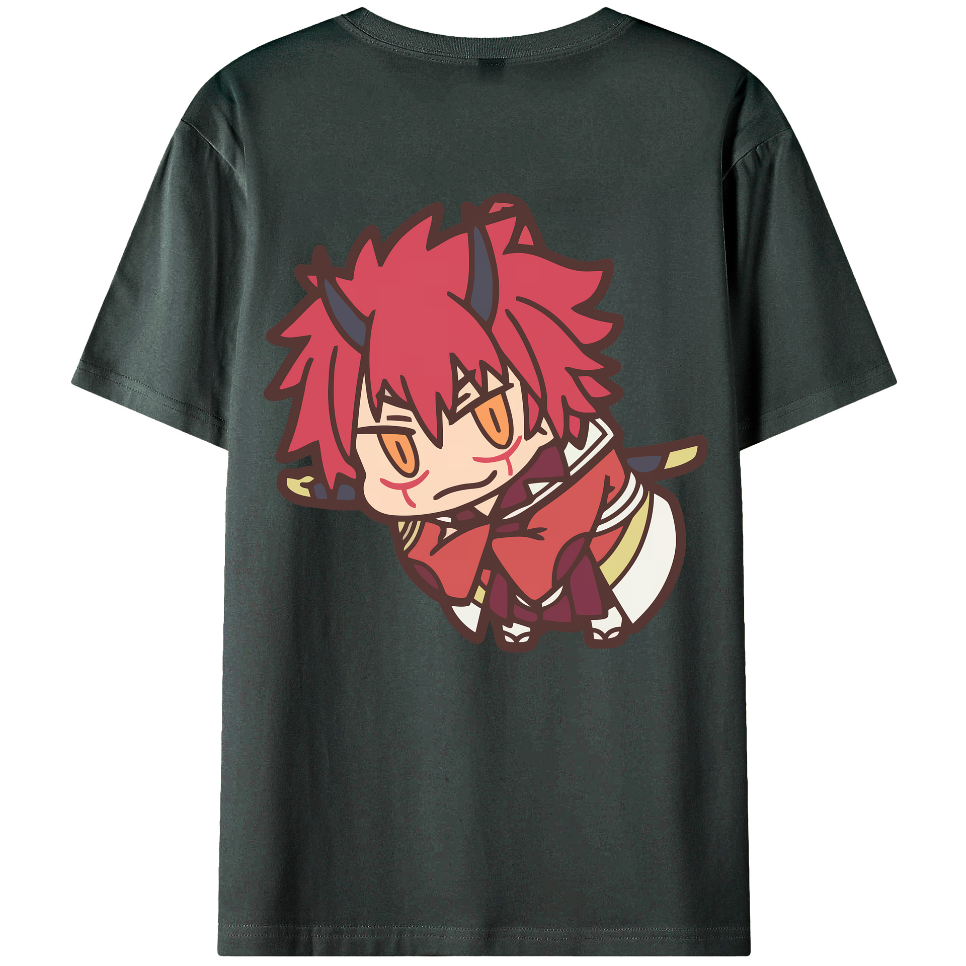 （画像用） 転スラ Regarding Reincarnated to Slime 綿100％ メンズ半袖Tシャツ（バックプリント） 通気性